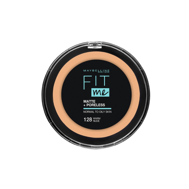 Polvo Fit Me Matte + Poreless 0.30 128 warm nude Maybelline